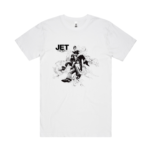 Jet / Get Born White Tee – sound-merch.com.au