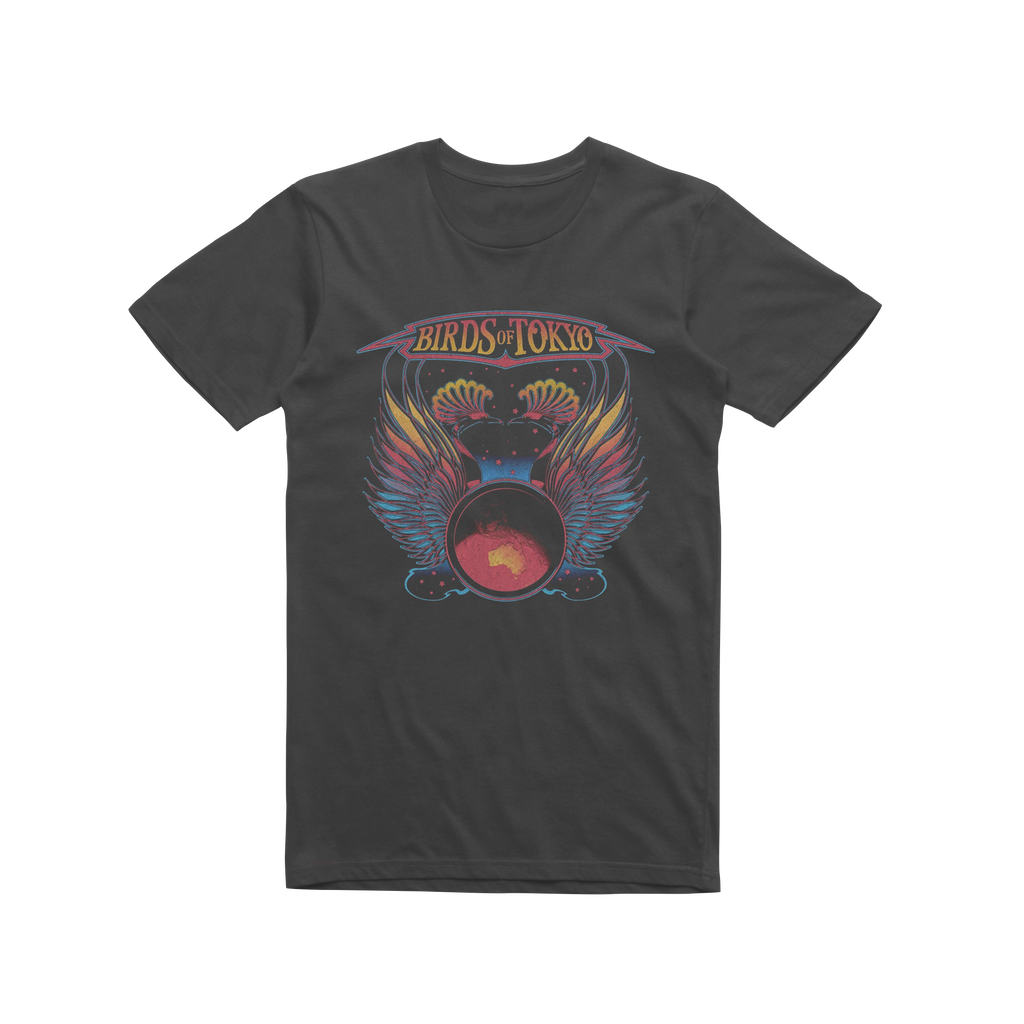 Vintage Metal Wings / Charcoal T-shirt