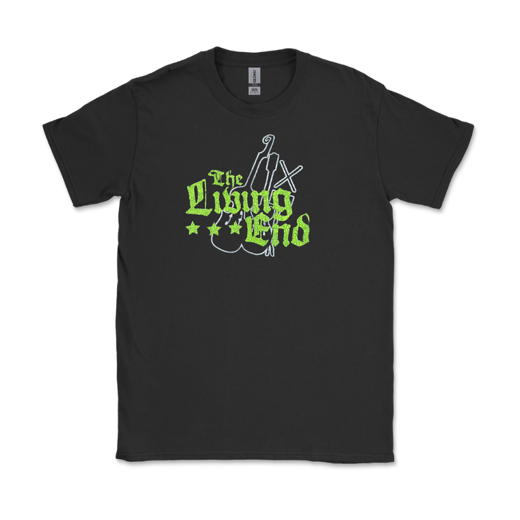 The Living End / Green Logo Black T-Shirt