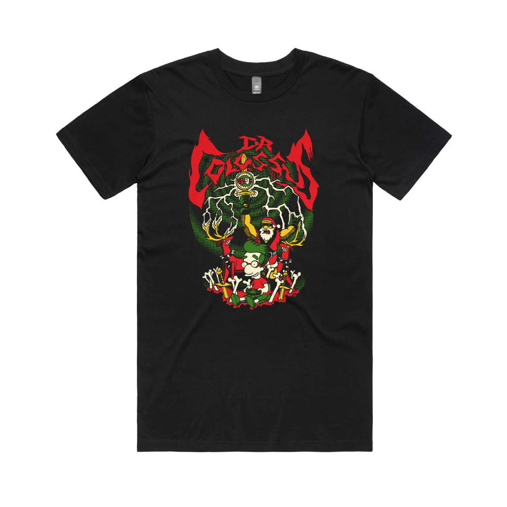 Dr. Colossus / Bonestorm Christmas Black T-Shirt