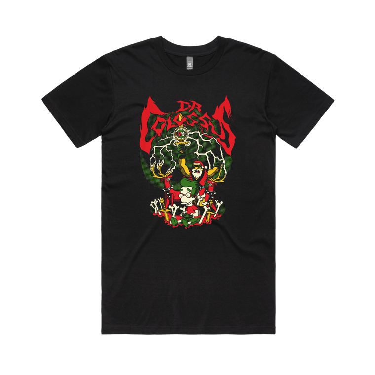 Dr. Colossus / Bonestorm Christmas Black T-Shirt