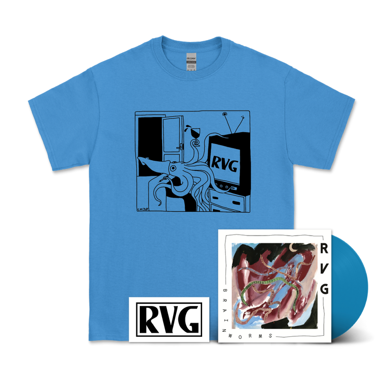RVG / 'Brain Worms' Blue Vinyl LP & Blue T-Shirt Bundle