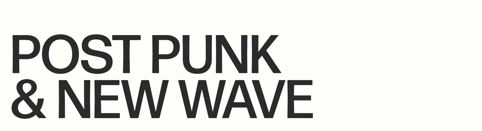 Post-Punk / New Wave