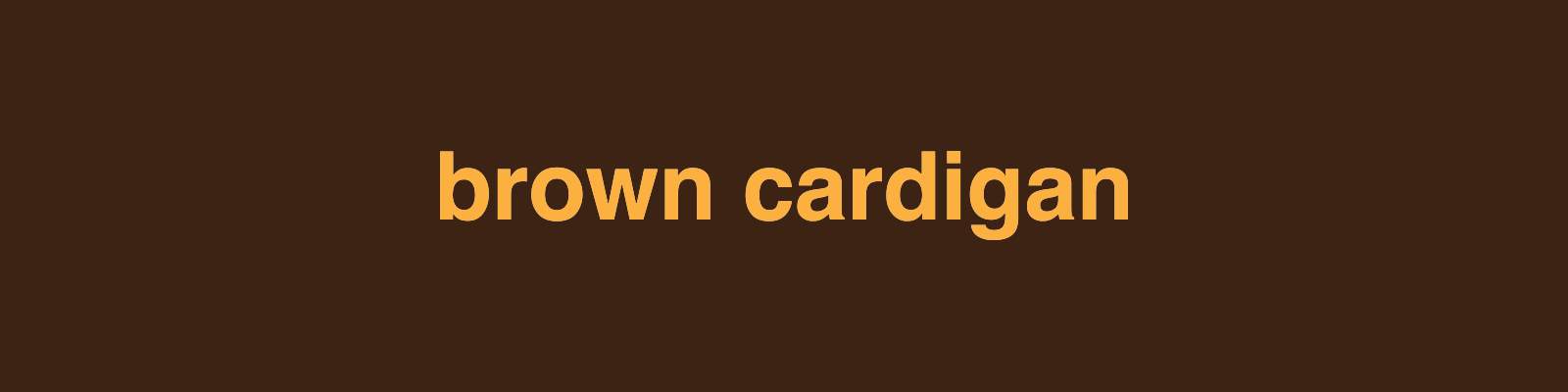 Brown Cardigan
