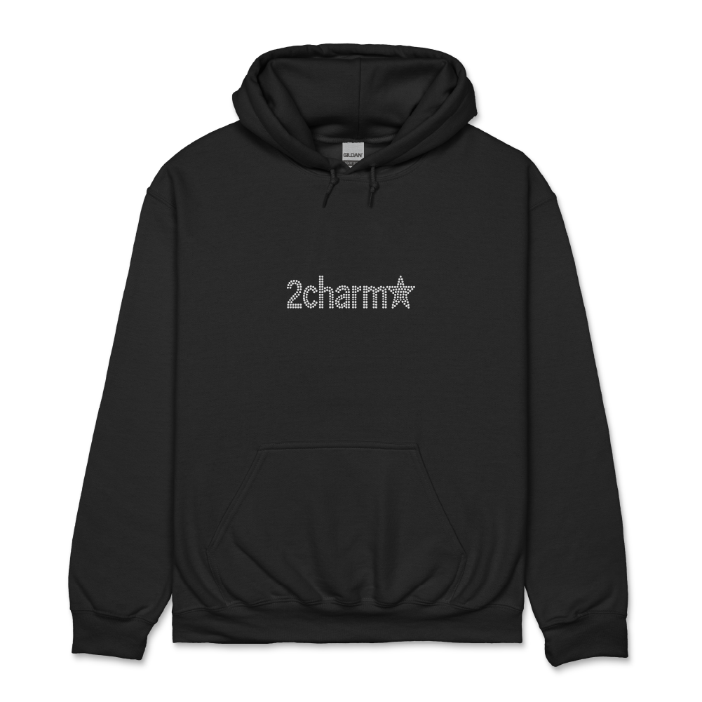 2charm / Rhinestone Black Hood