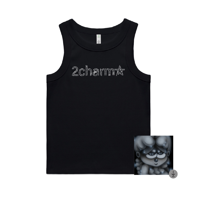 2charm / Rhinestone Black Singlet & Digital Download ***PRE-ORDER***