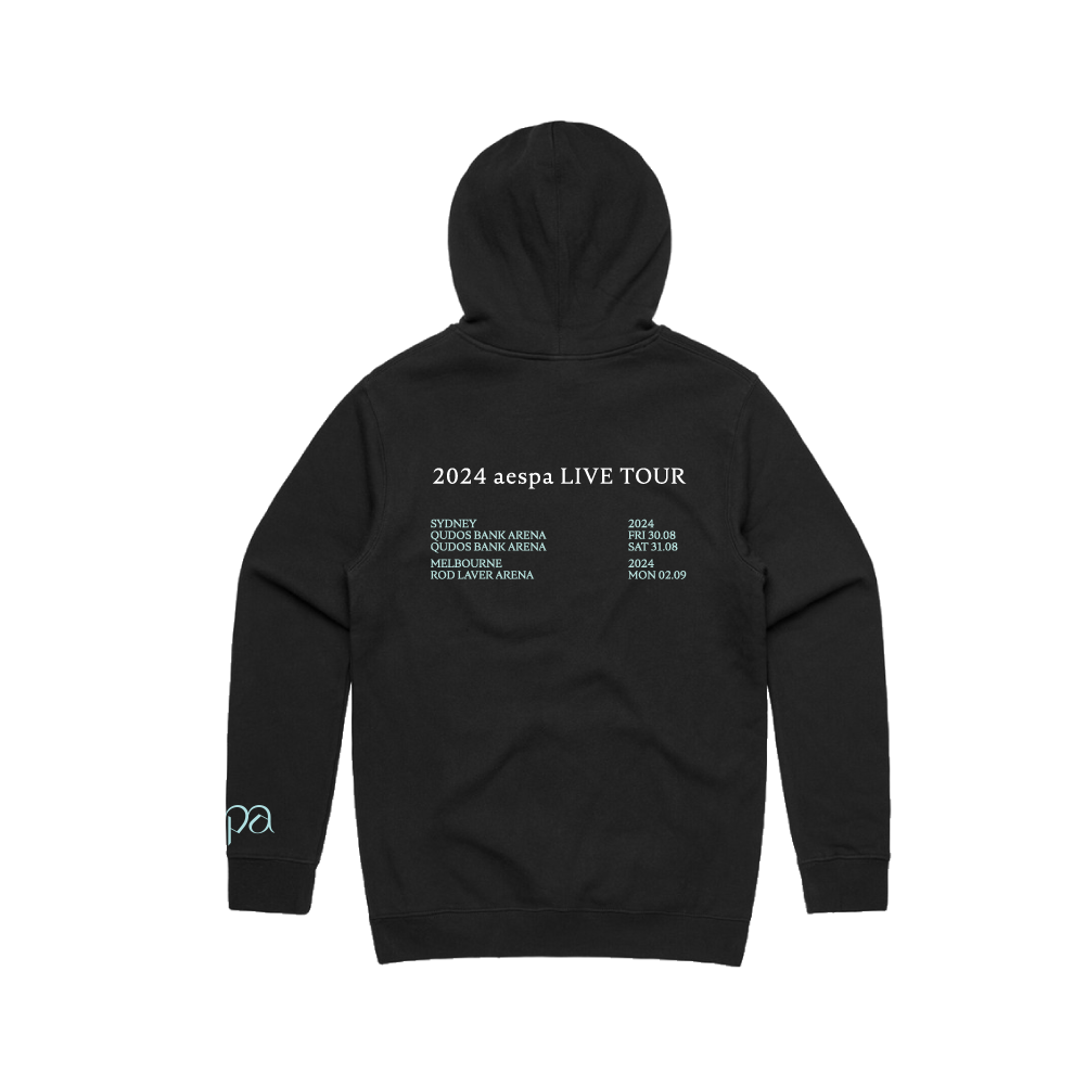 aespa / tour black hoodie