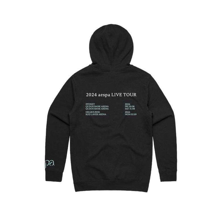 aespa / tour black hoodie