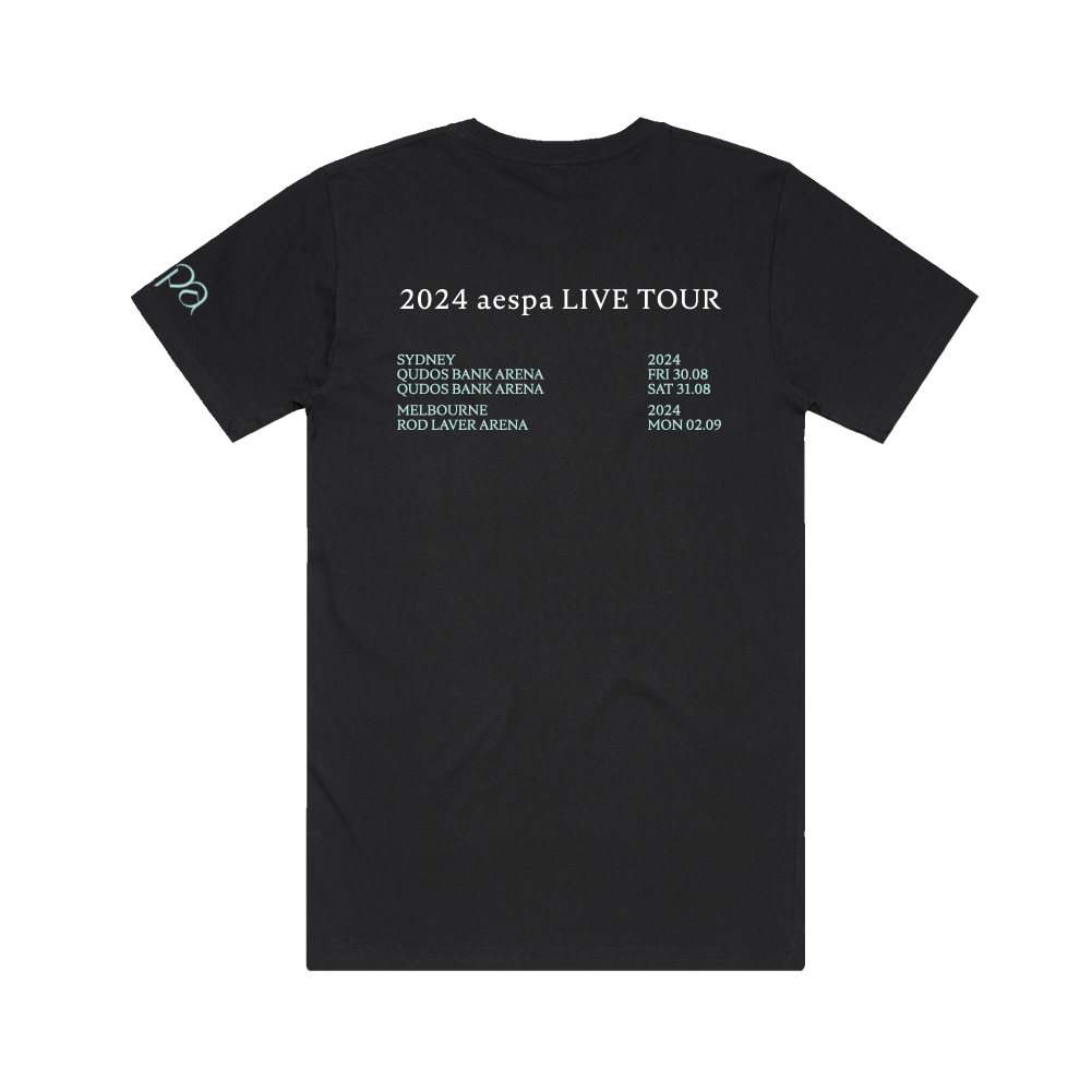 aespa / tour black t-shirt