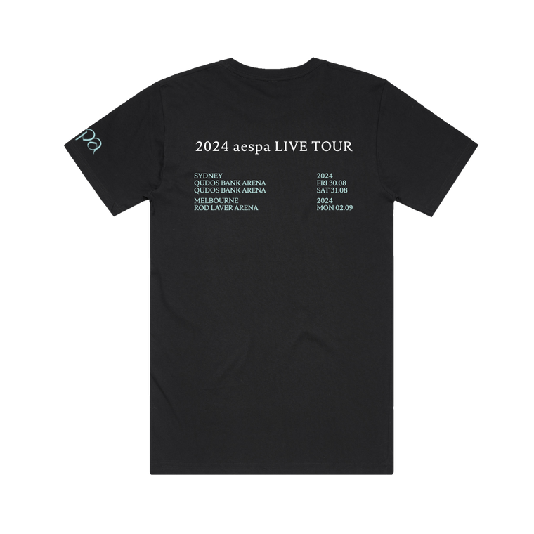 aespa / tour black t-shirt