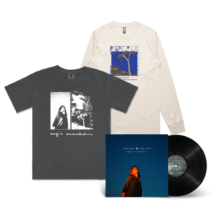 Angie McMahon / Light, Dark, Light Again LP Black Vinyl, Ecru Longsleeve & Graphite T-Shirt Bundle