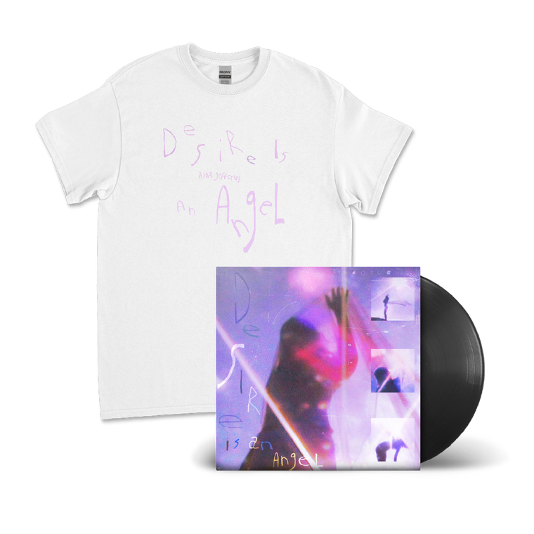 Asha Jefferies / Desire Is An Angel LP Black Vinyl & White T-Shirt ***PRE-ORDER***