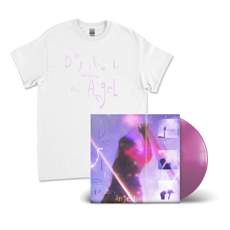 Asha Jefferies / Desire Is An Angel LP Violet Vinyl & White T-Shirt ***PRE-ORDER***