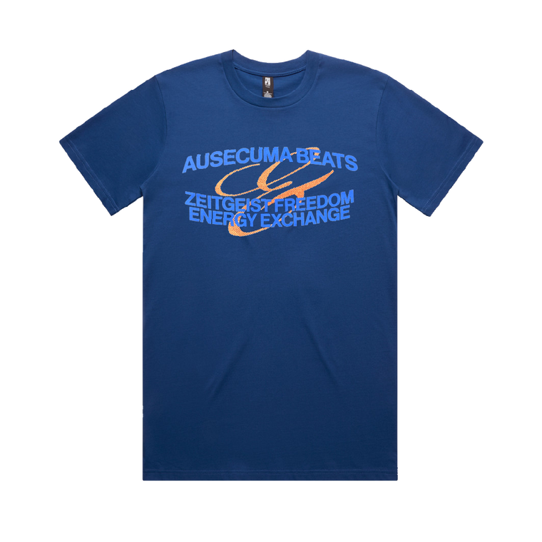 Ausecuma Beats / Zeitgeist Freedom Energy Exchange T-Shirt Petrol Blue