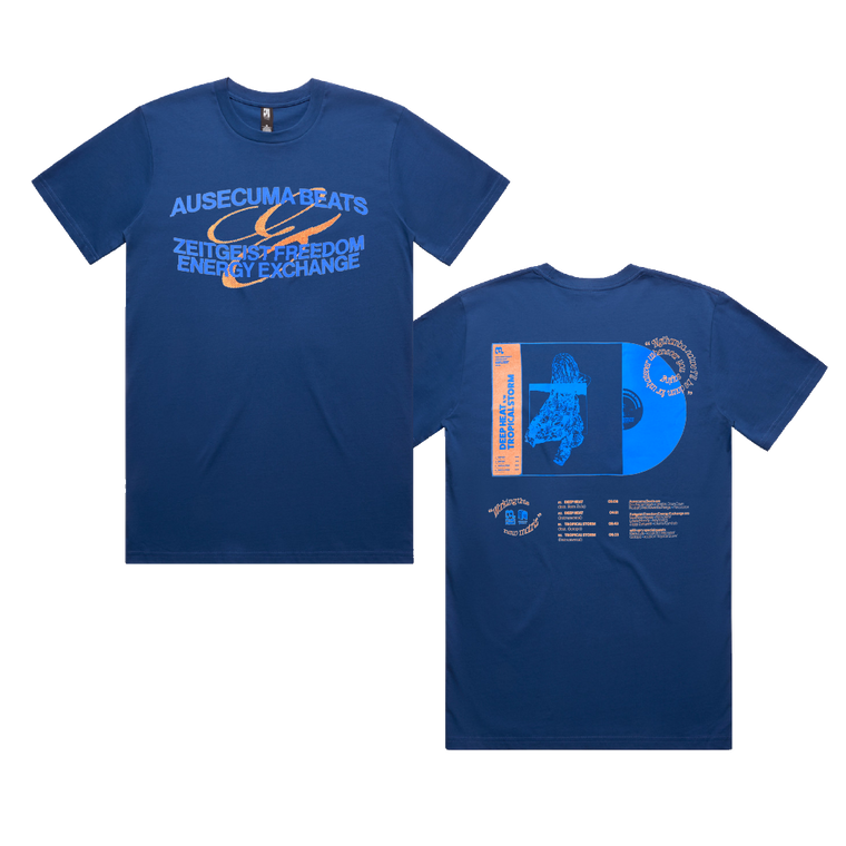 Ausecuma Beats / Zeitgeist Freedom Energy Exchange T-Shirt Petrol Blue