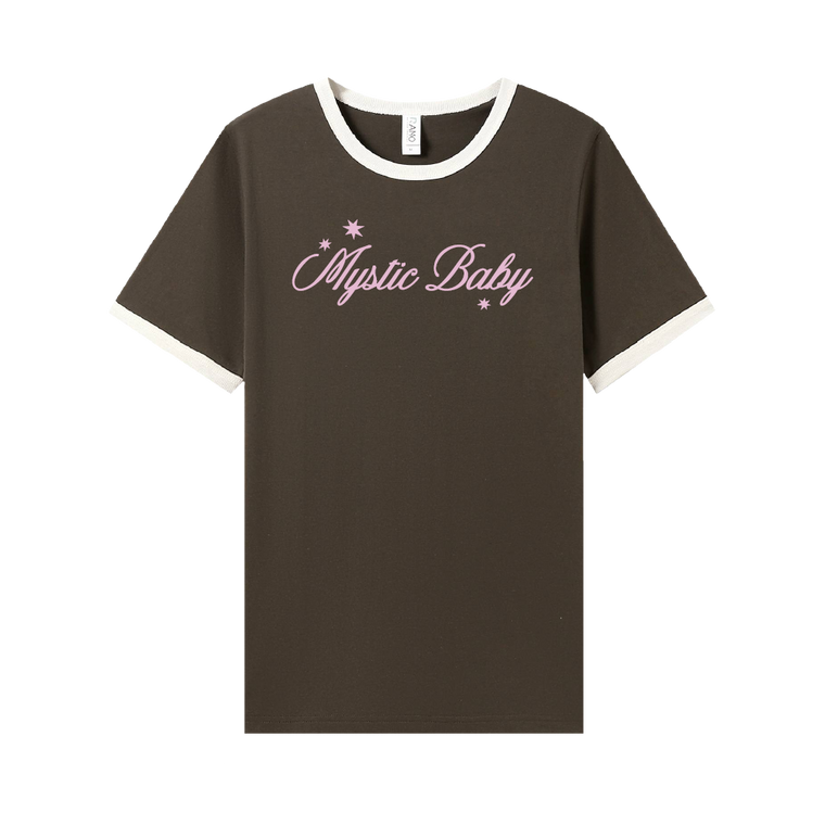 Azure Ryder / Mystic Baby Brown Ringer Tee