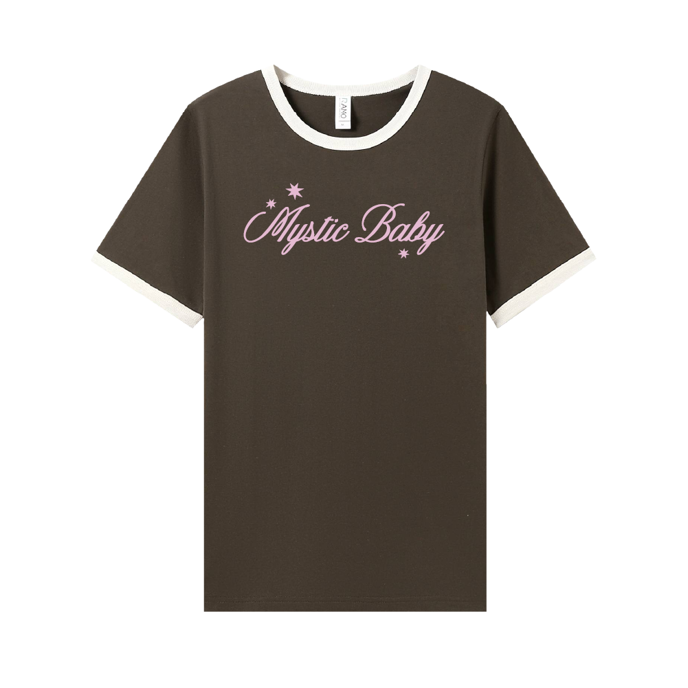 Azure Ryder / Mystic Baby Brown Ringer Tee