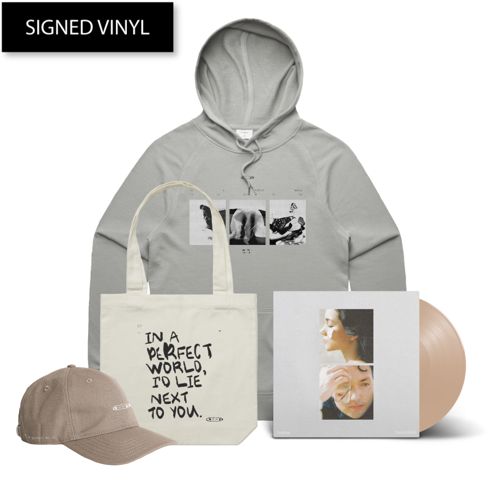 Lastlings / Perfect World Signed Vinyl, Hoodie, Tote, & Cap Bundle