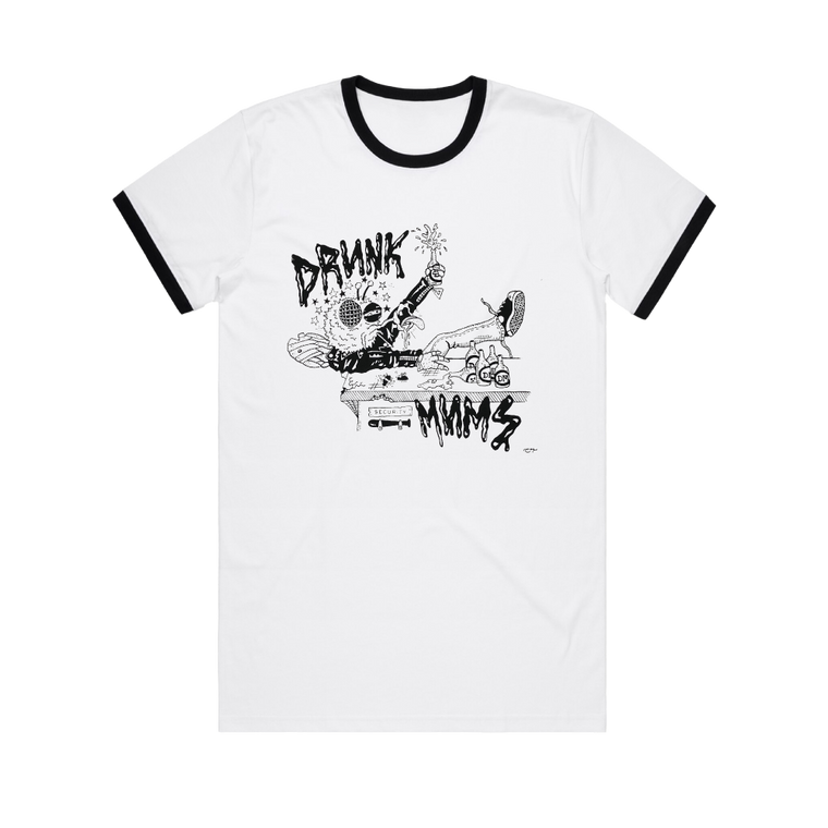 Drunk Mums / Bar Fly Ringer T-Shirt