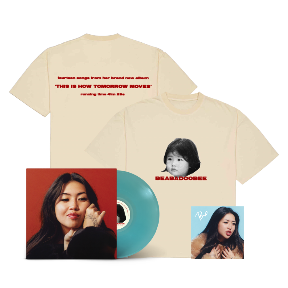 Beabadoobee / This Is How Tomorrow Moves LP Exclusive Alternative Cover & Sea Glass Blue Vinyl, T-Shirt & Signed Art Card ***PRE-ORDER***