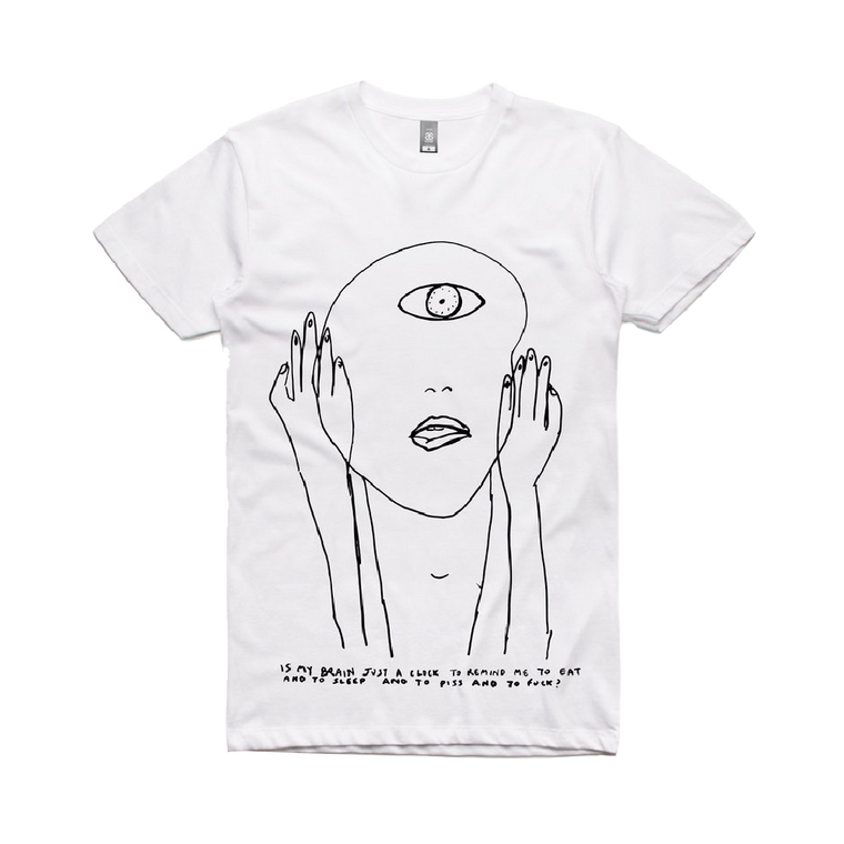 Big Scary / 'Over Matter' Clock Brain - White T-Shirt