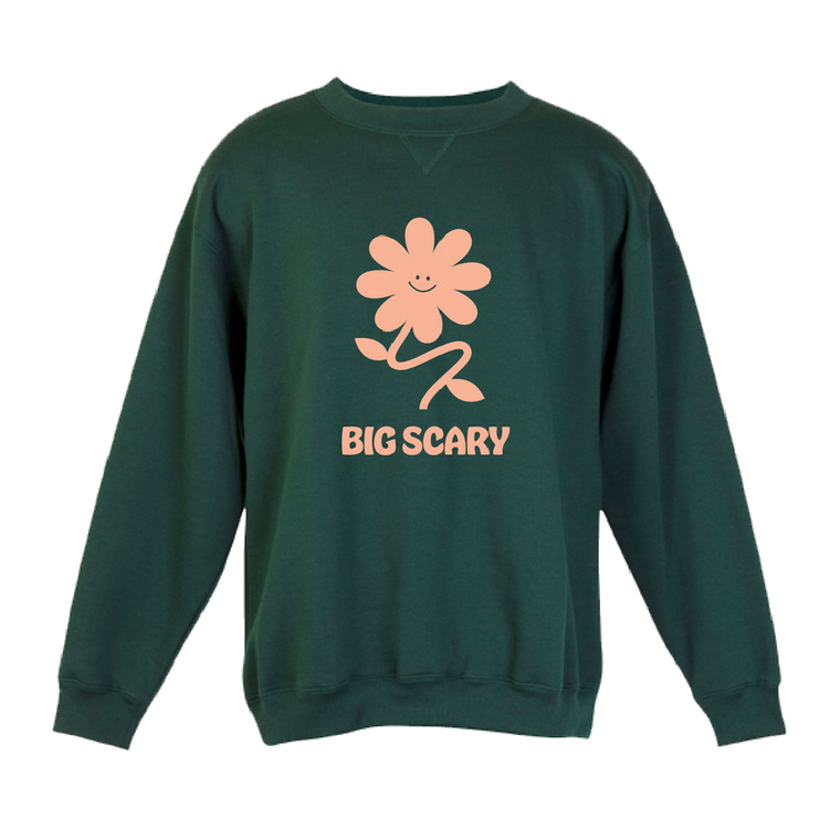 Biog Scary / Daisy Stem Sweater - Green