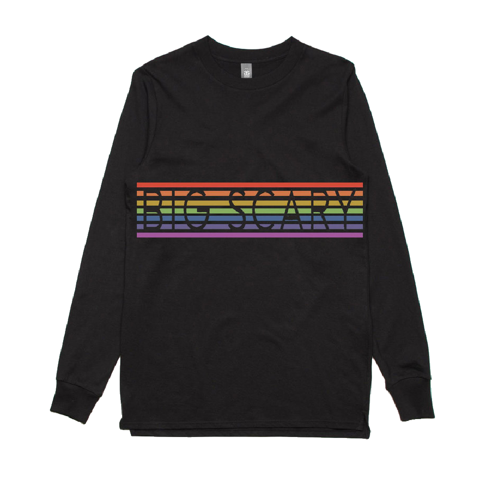 Big Scary / Exercise Book Rainbow Long Sleeved - Black