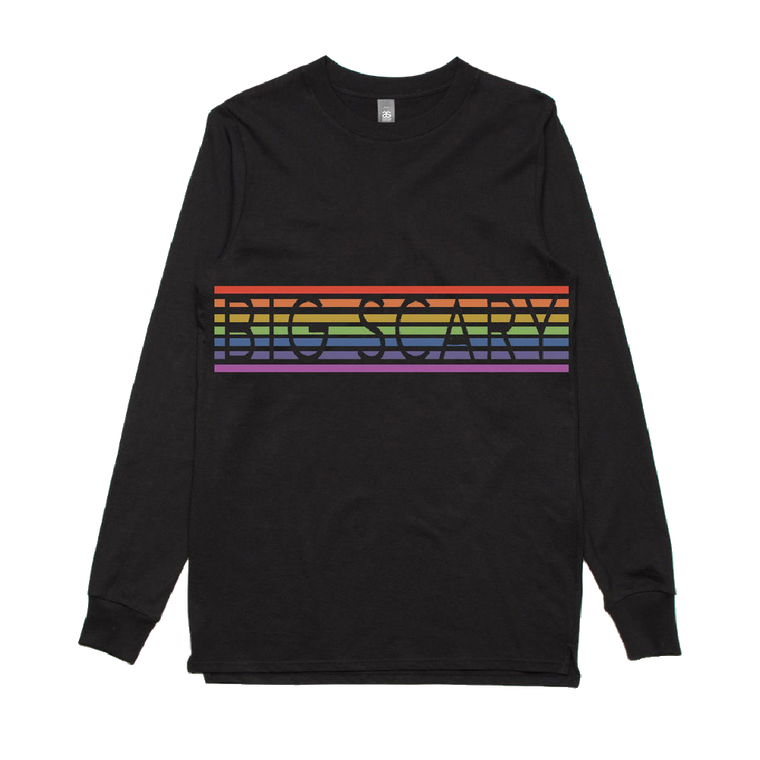Big Scary / Exercise Book Rainbow Long Sleeved - Black