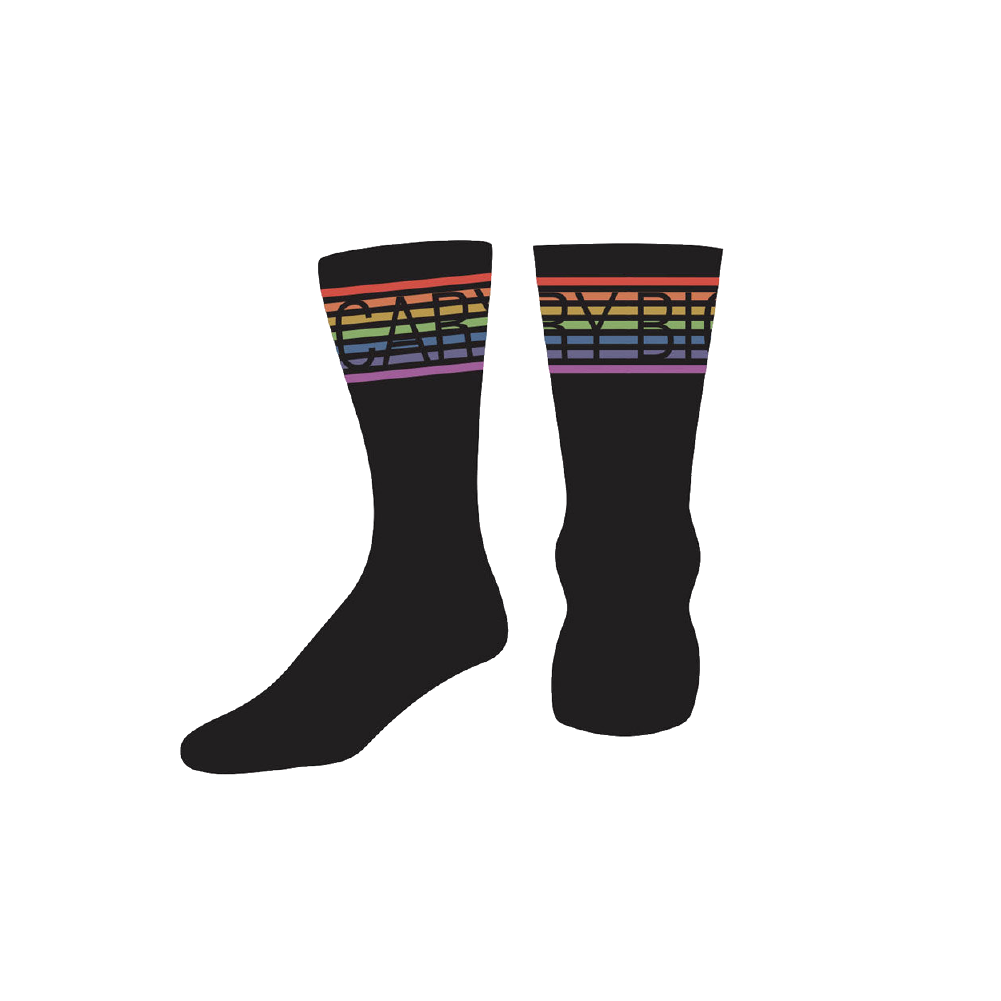 Big Scary / Exercise Book Rainbow Socks - Black