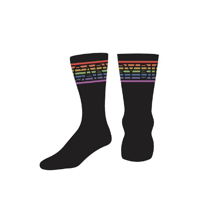 Big Scary / Exercise Book Rainbow Socks - Black