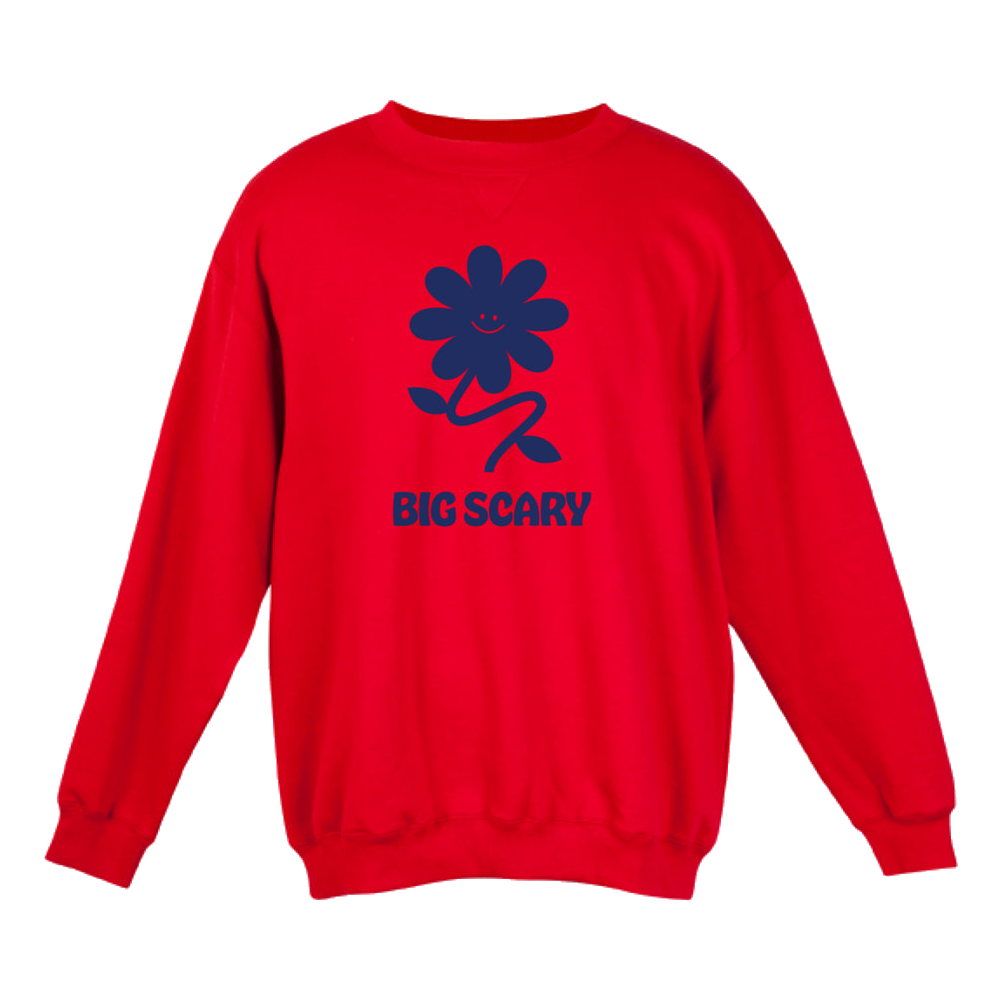 Big Scary / Daisy Stem Sweater - Red