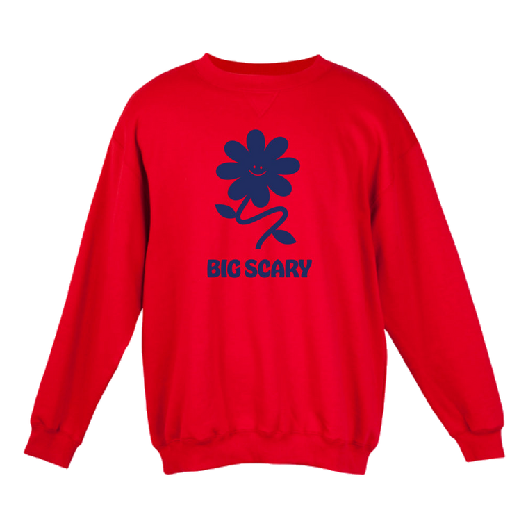 Big Scary / Daisy Stem Sweater - Red