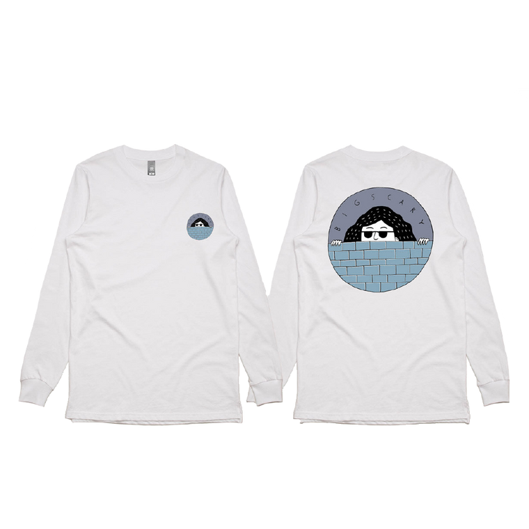 Big Scary / Peeping Tom Long Sleeved - White