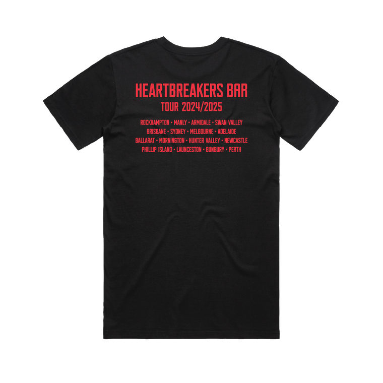 Heartbreakers Bar Tour Black Tee