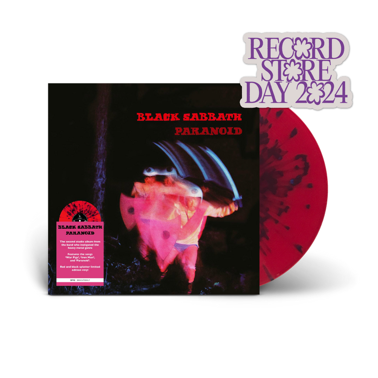 Black Sabbath / Paranoid LP Red & Black Splatter Vinyl RSD 2024