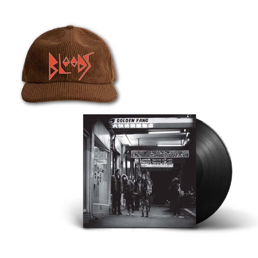 Bloods / No Fun Bundle: Golden Fang 12" Vinyl & Brown Cap