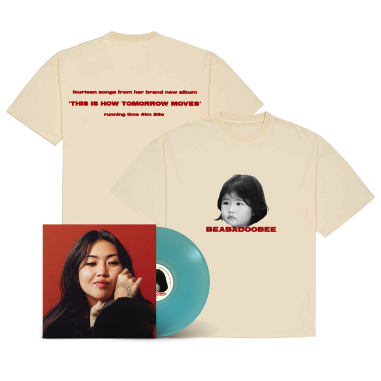 Beabadoobee / This Is How Tomorrow Moves LP Exclusive Alternative Cover & Sea Glass Blue Vinyl & T-Shirt