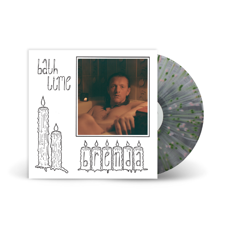 Brenda / Bath Time LP Clear, Pink & Green Splatter Vinyl