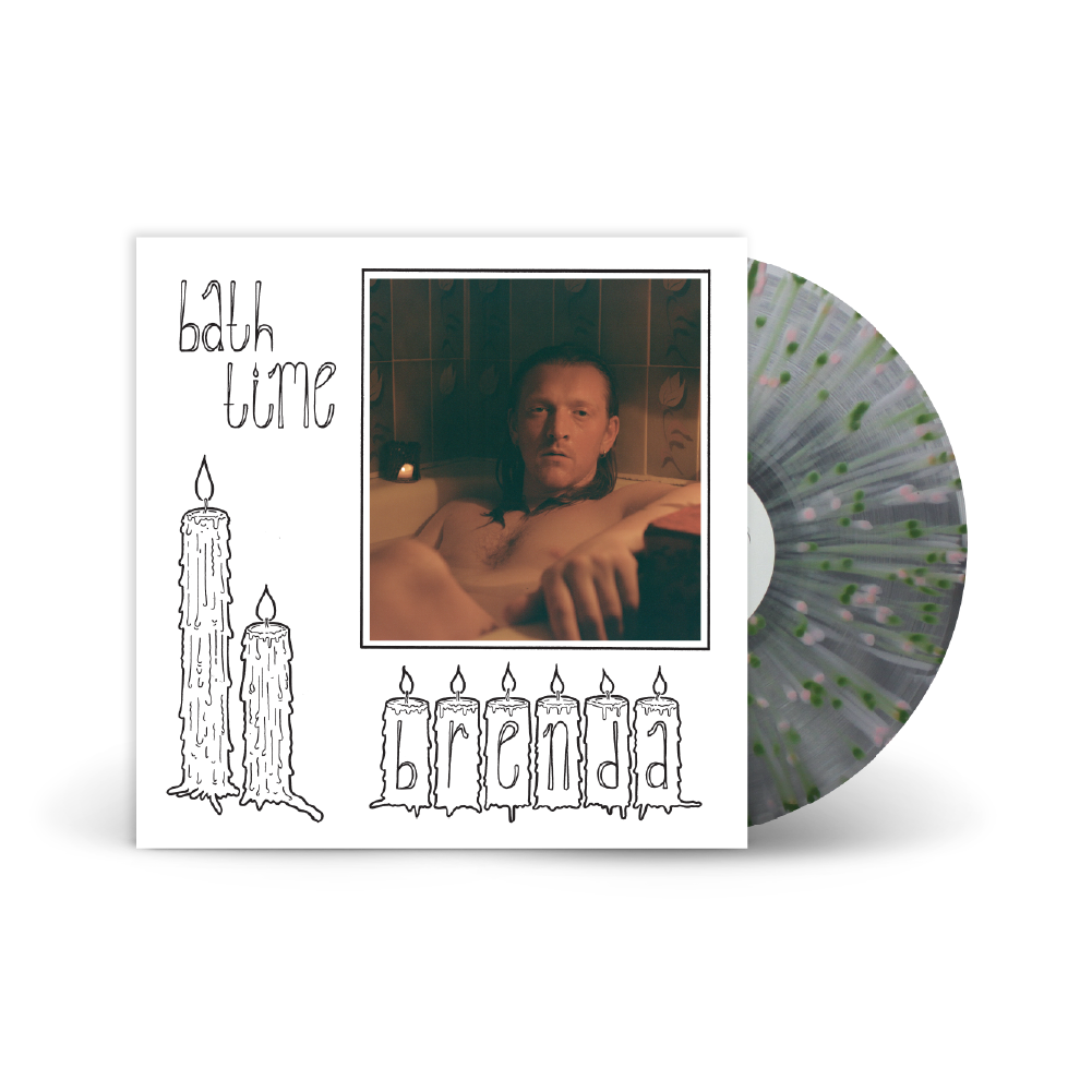 Brenda / Bath Time LP Clear, Pink & Green Splatter Vinyl