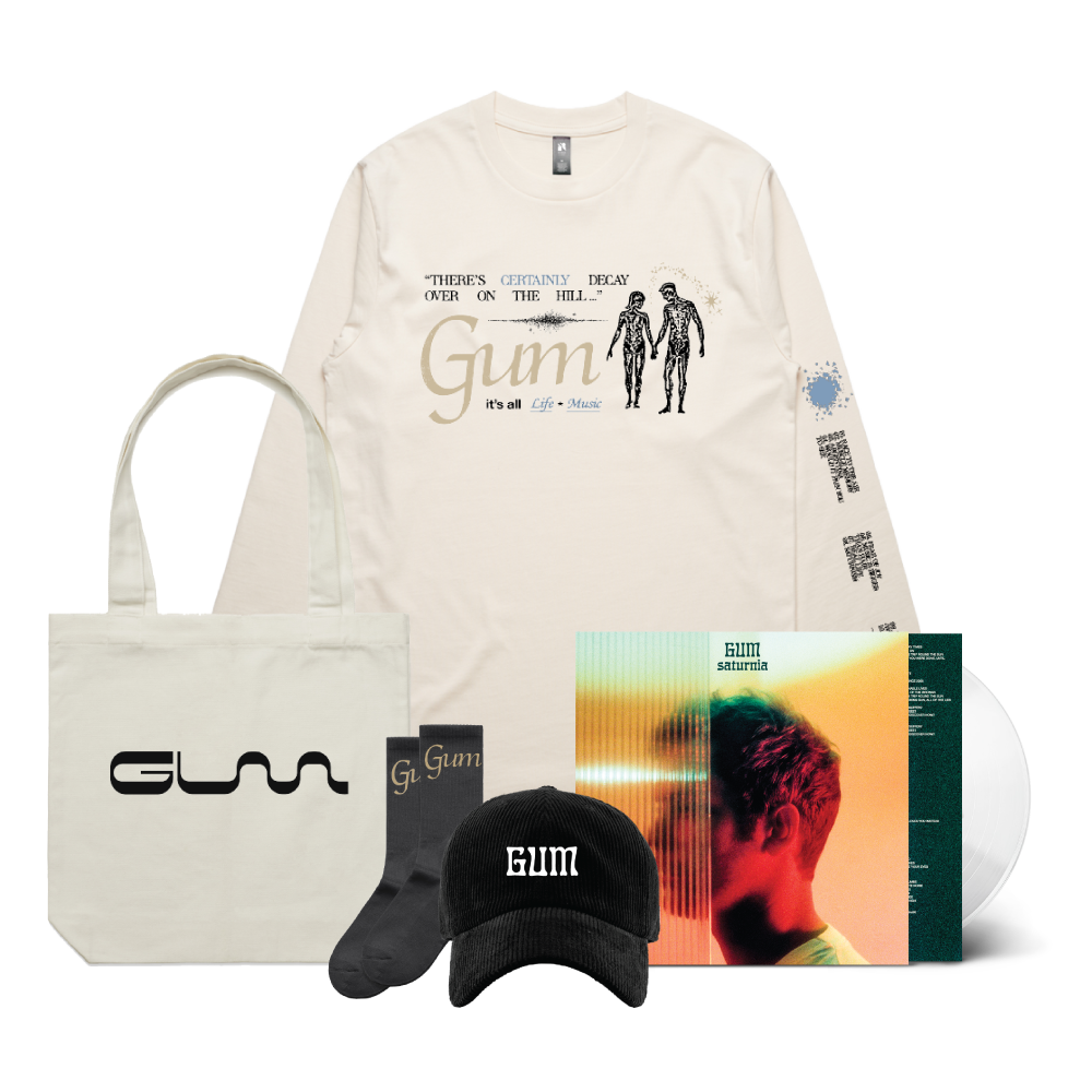 GUM / Saturnia LP Ultra Clear Vinyl, Longsleeve, Hat, Tote & Socks Bundle