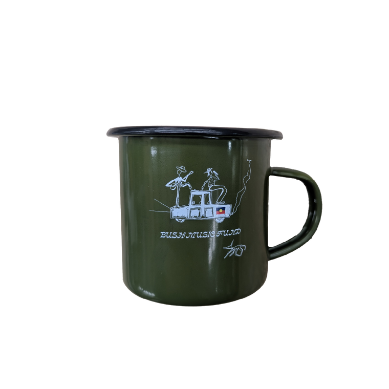 Bush Music Fund / Green Camping Mug