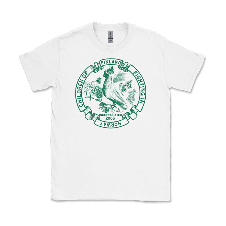 C.O.F.F.I.N / Cockatoo White T-Shirt ( Green Logo )