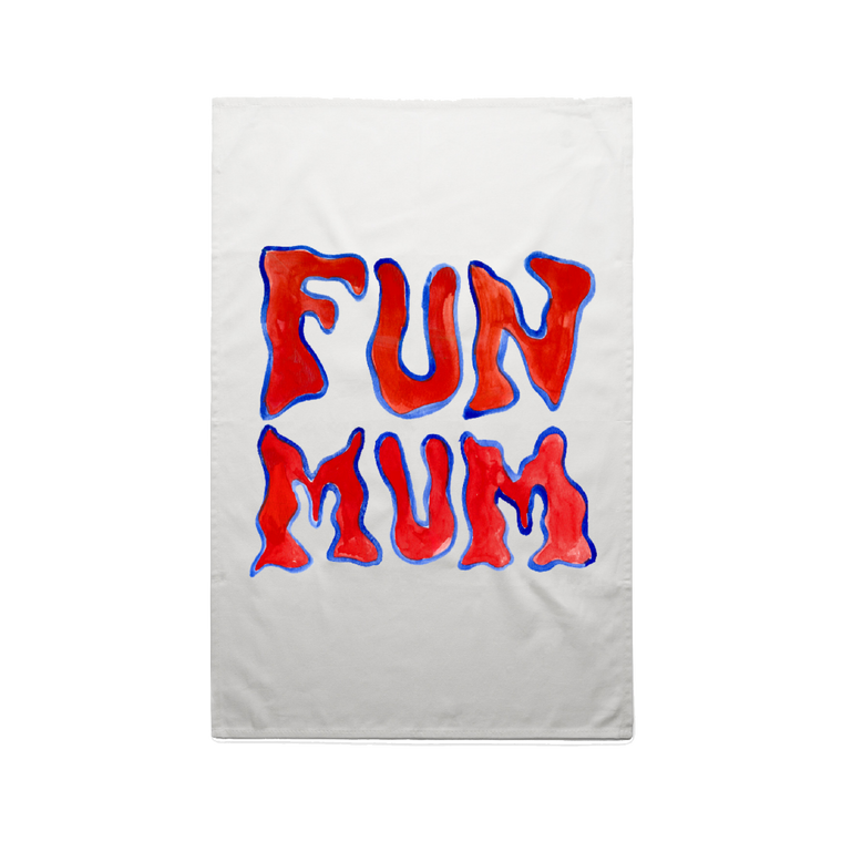 Celia Pacquola / Fun Mum White Tea Towel