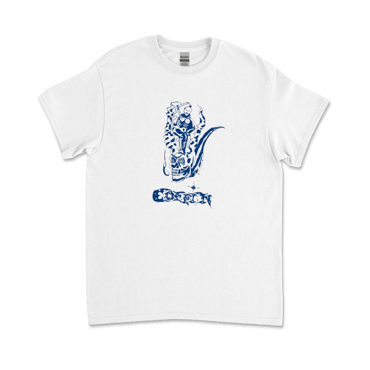 C.O.F.F.I.N / Blue on White T-Shirt