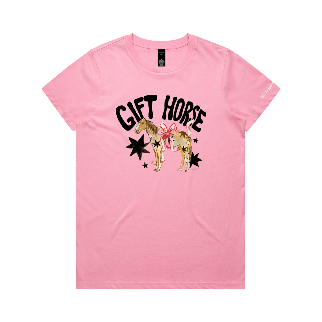 Celia Pacquola / Gift Horse Women's Pink T-Shirt ***PRE-ORDER***