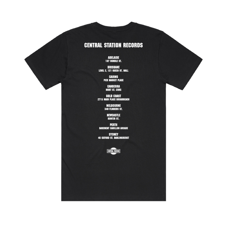 Central Station Records Old School Logo & Store Black T-Shirt