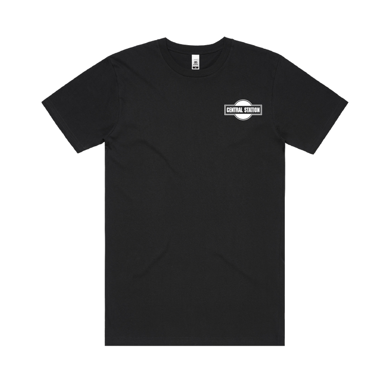 Central Station Records Old School Logo & Store Black T-Shirt