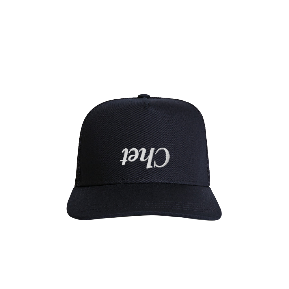 Chet Faker / "ʇǝɥƆ" Upside Down Flat Cap Black