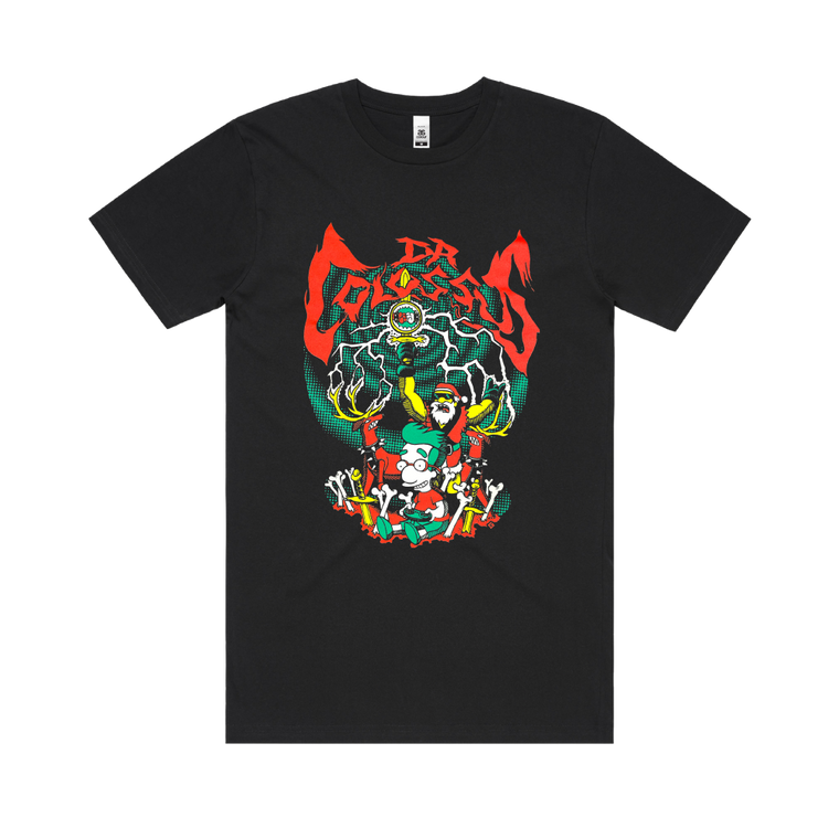 Dr. Colossus / Bonestorm Christmas Black T-Shirt (Front print Only)