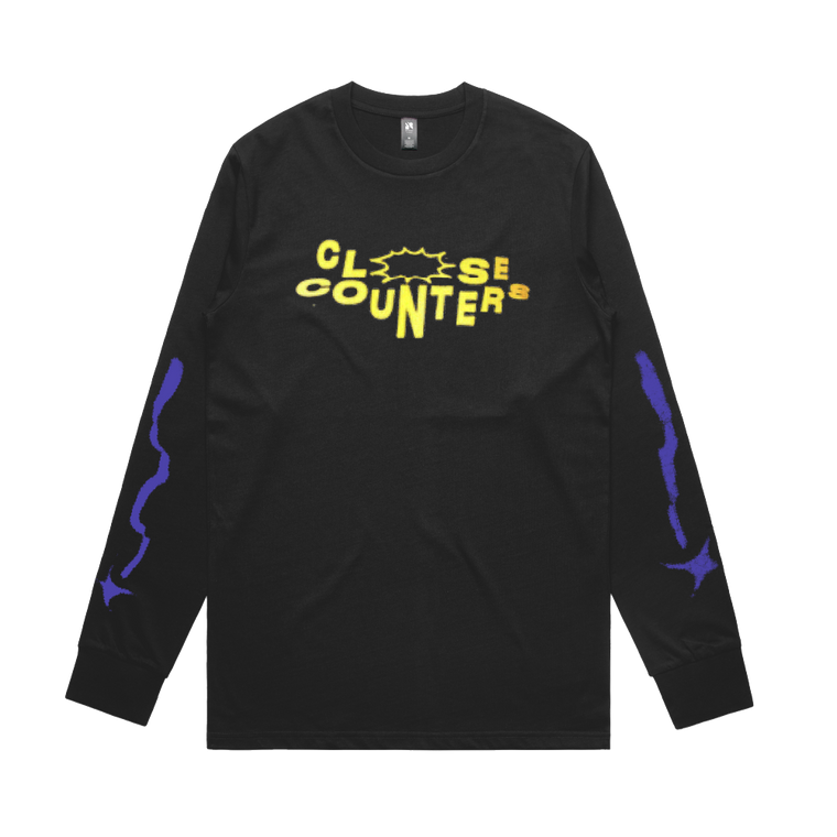 Close Counters / FLUX Long Sleeve Black Tee